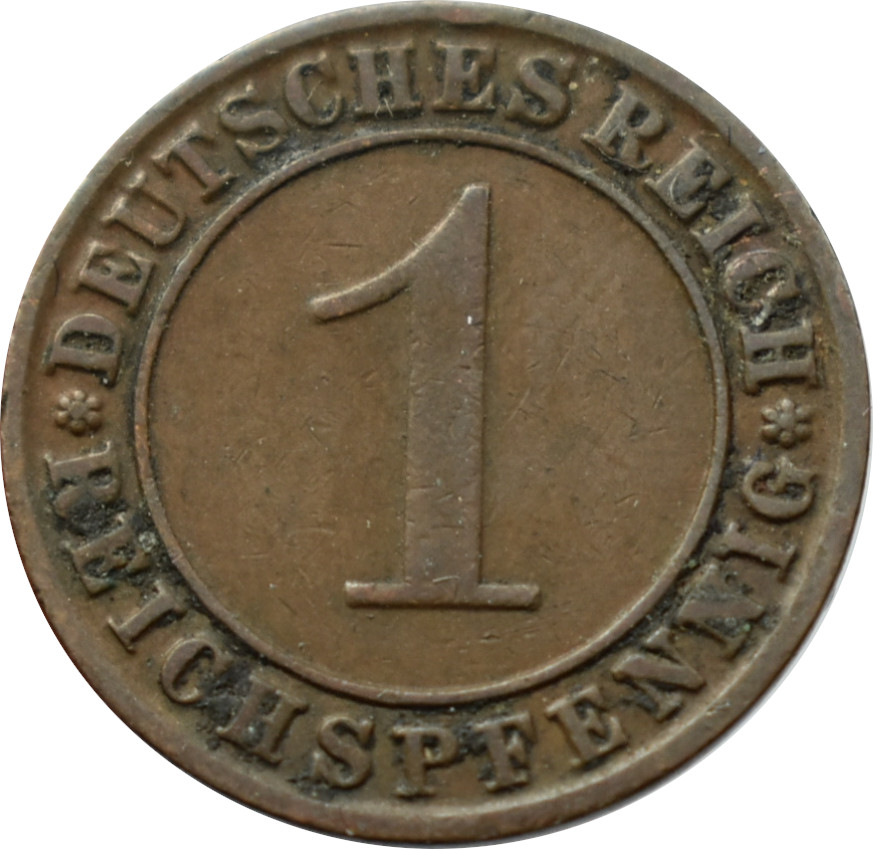 Nemecko - Weimarská republika 1 Reichspfennig 1927 G