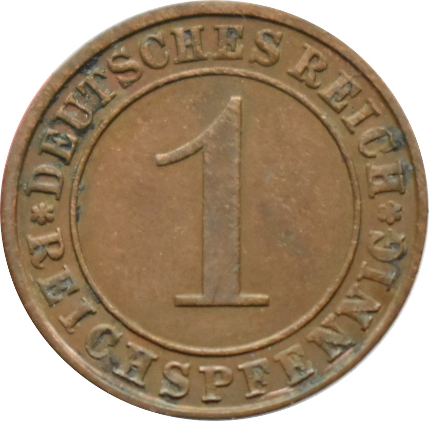 Nemecko - Weimarská republika 1 Reichspfennig 1934 A