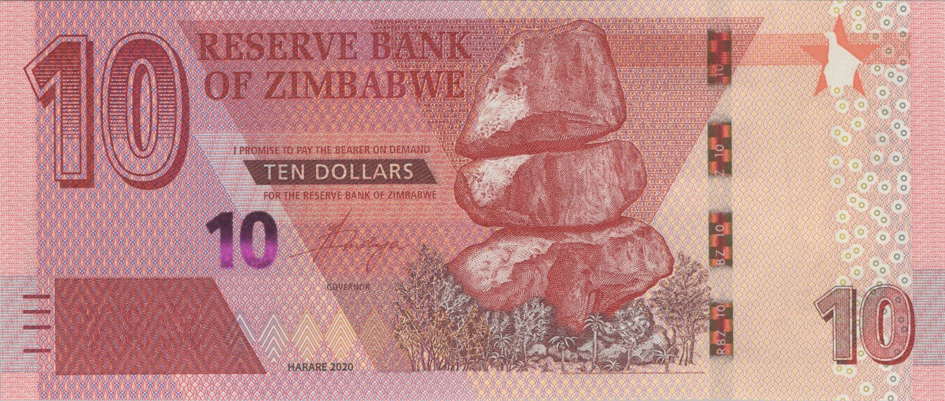Zimbabwe 10 Dollars 2020