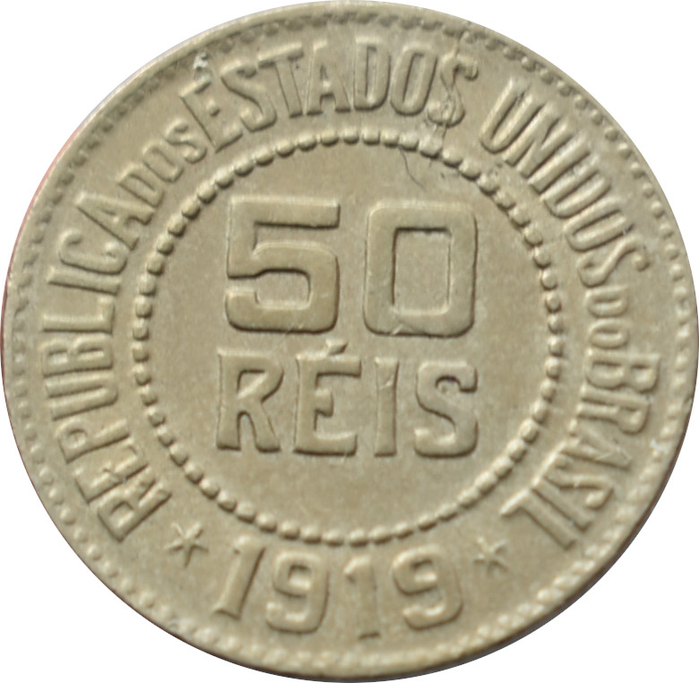 Brazília 50 Reis 1919