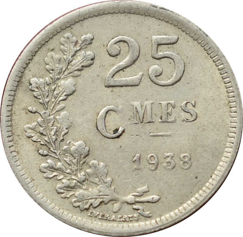 Luxembursko 25 Centimes 1938