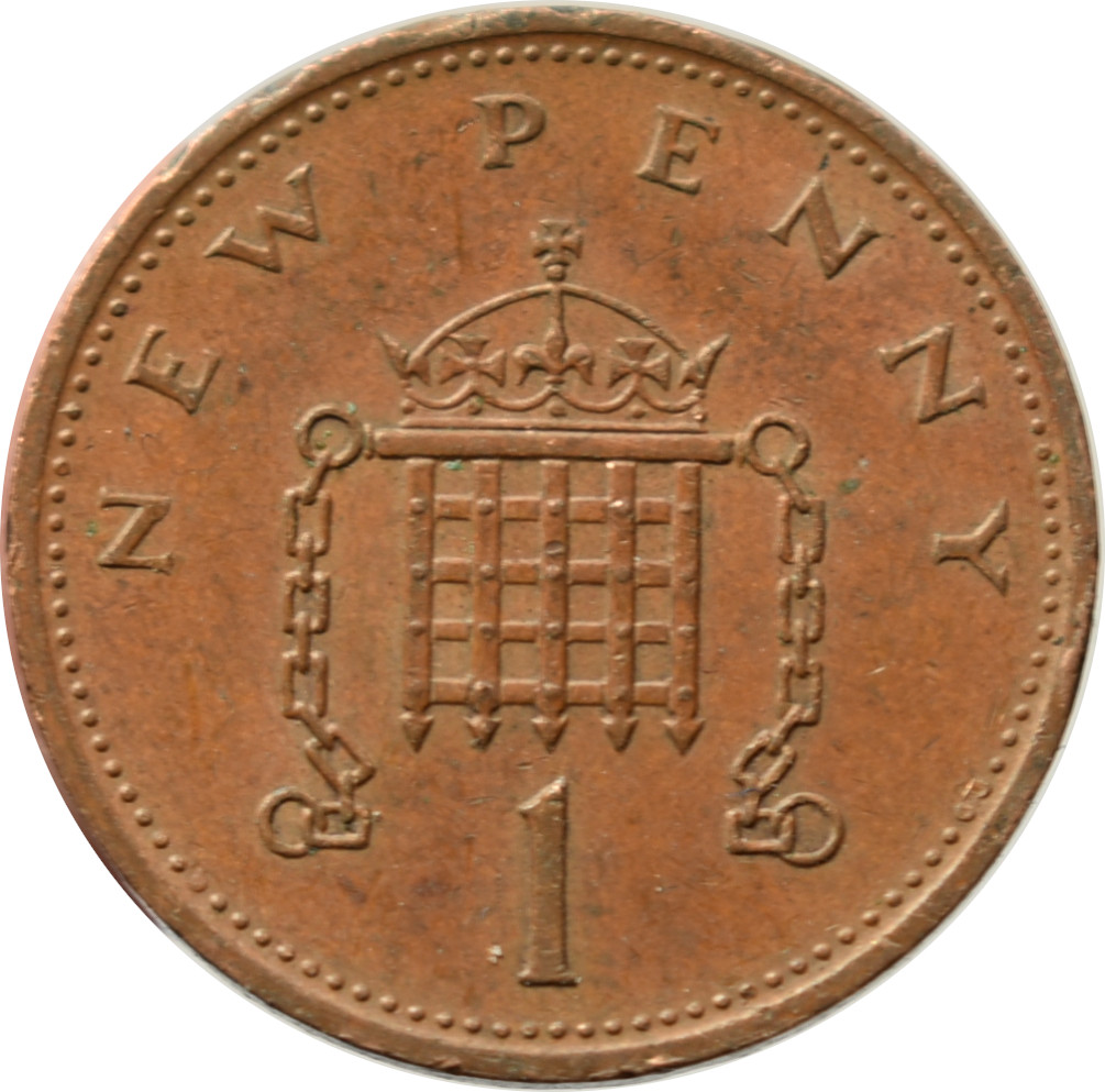 Anglicko 1 New Penny 1971