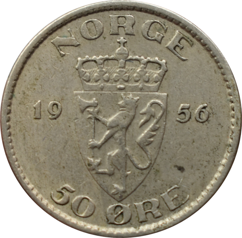 Nórsko 50 Ore 1956