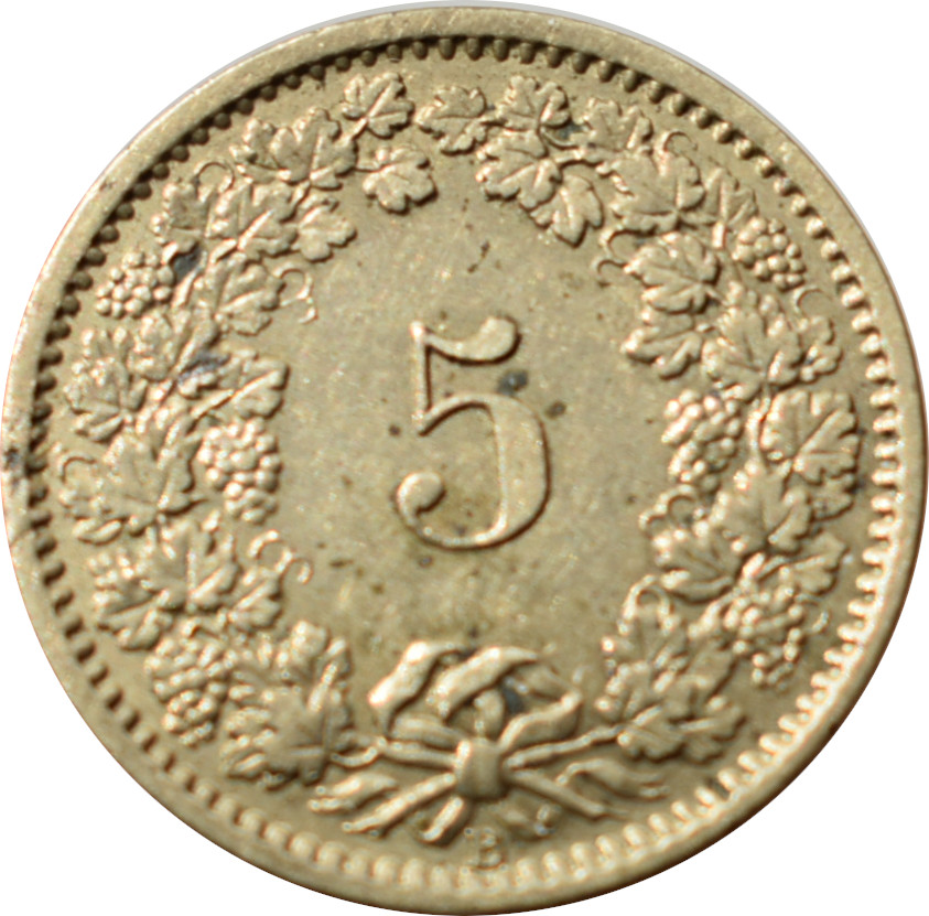 Švajčiarsko 5 Rappen 1873
