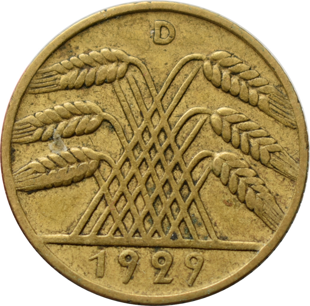 Nemecko - Weimarská republika 10 Reichspfennig 1929 D