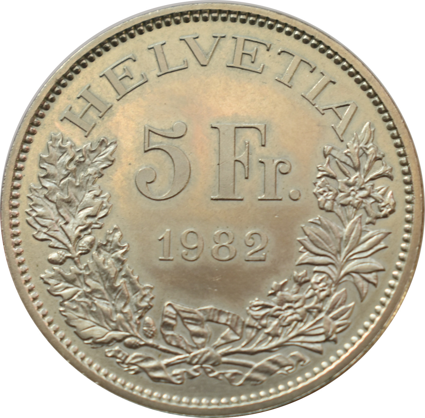 Švajčiarsko 5 Francs 1982