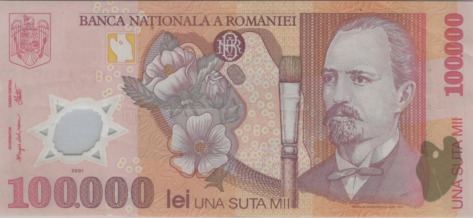 Rumunsko 100 000 Lei 2001