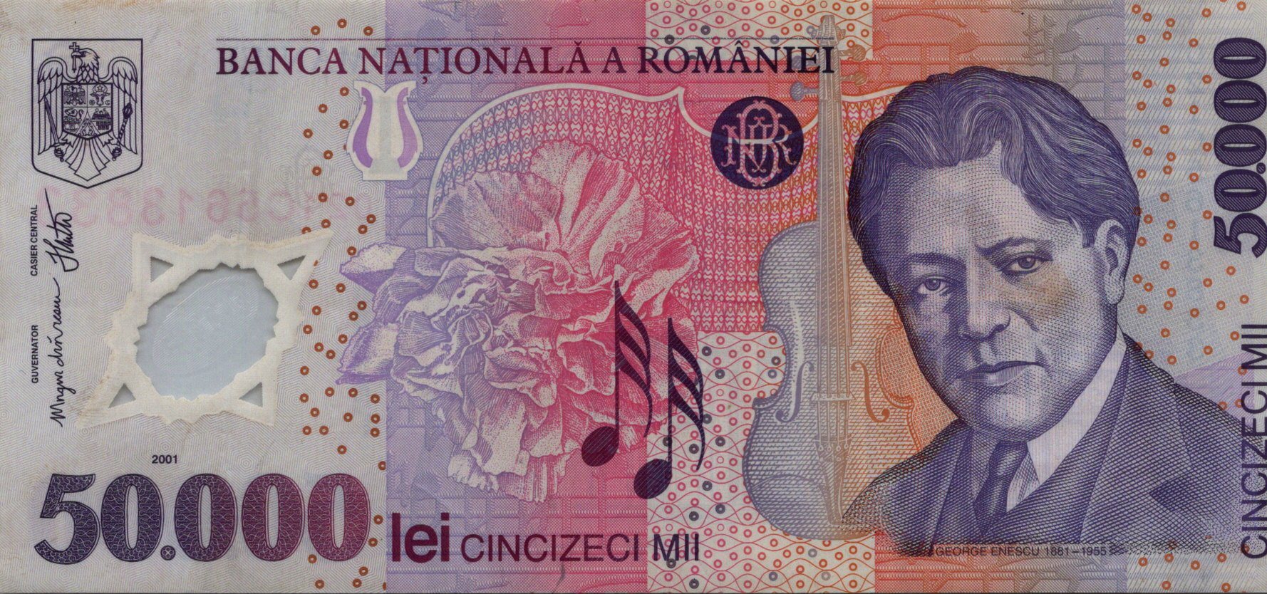 Rumunsko 50 000 Lei 2001