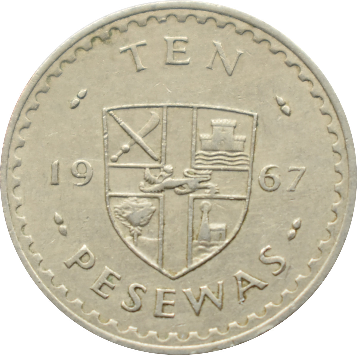 Ghana 10 Pesewas 1967