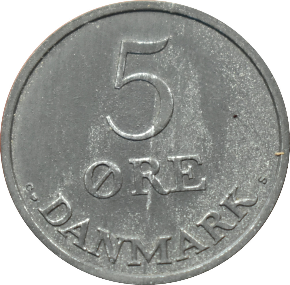 Dánsko 5 Ore 1956