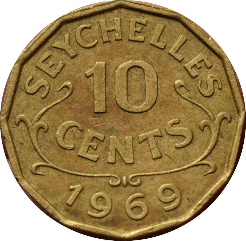 Seychely 10 Cents 1969