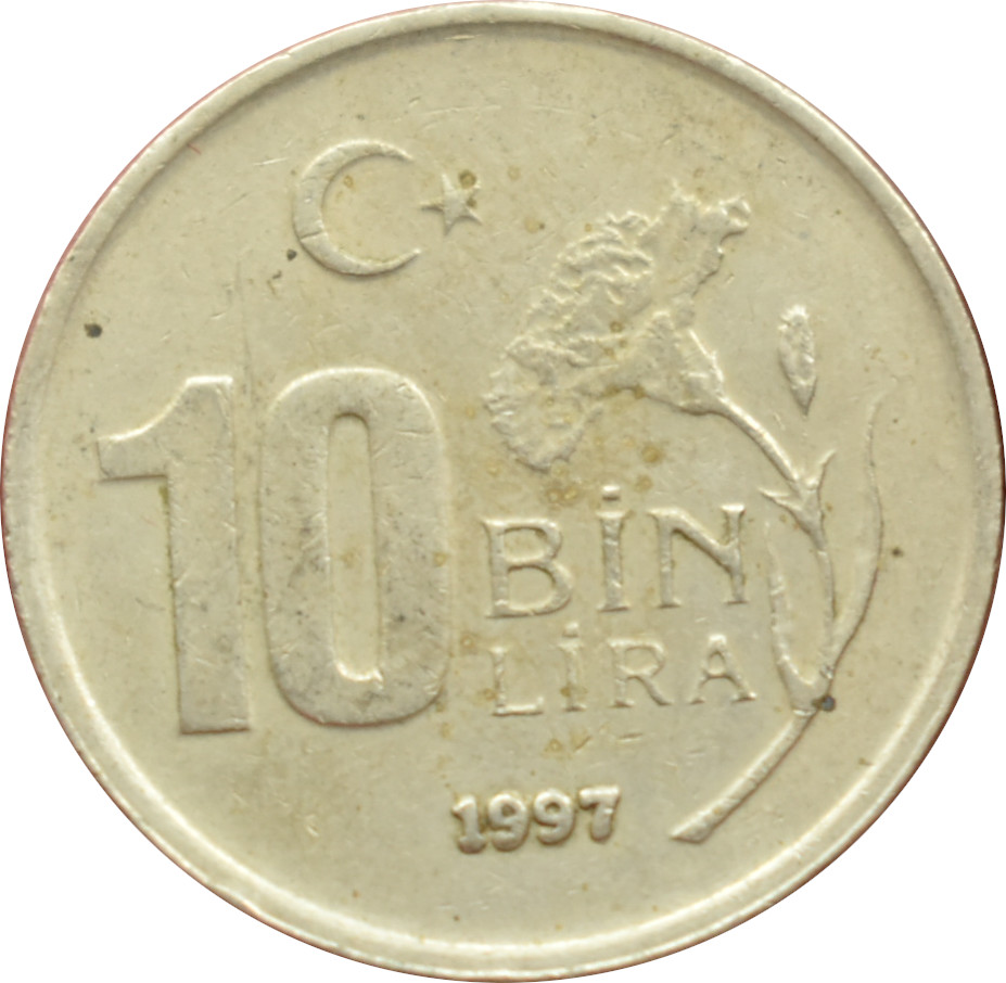 Turecko 10 Bin Lira 1997