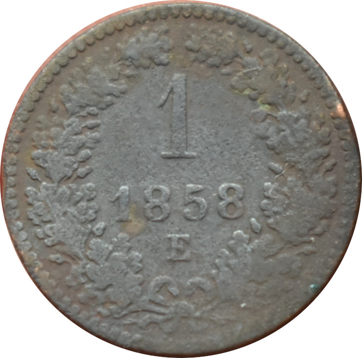 F.J. 1 Kreuzer 1858 E