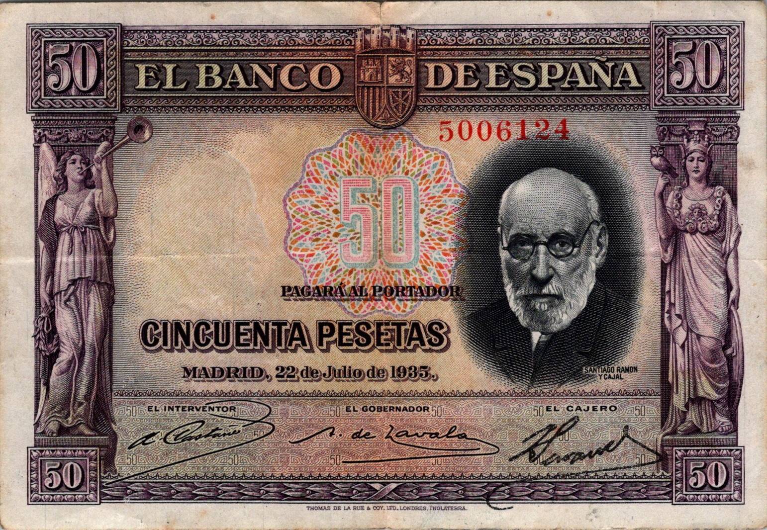 Španielsko 50 Pesetas 1935