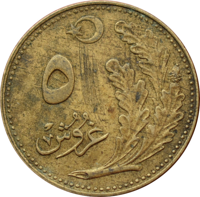 Turecko 5 Kurus 1924