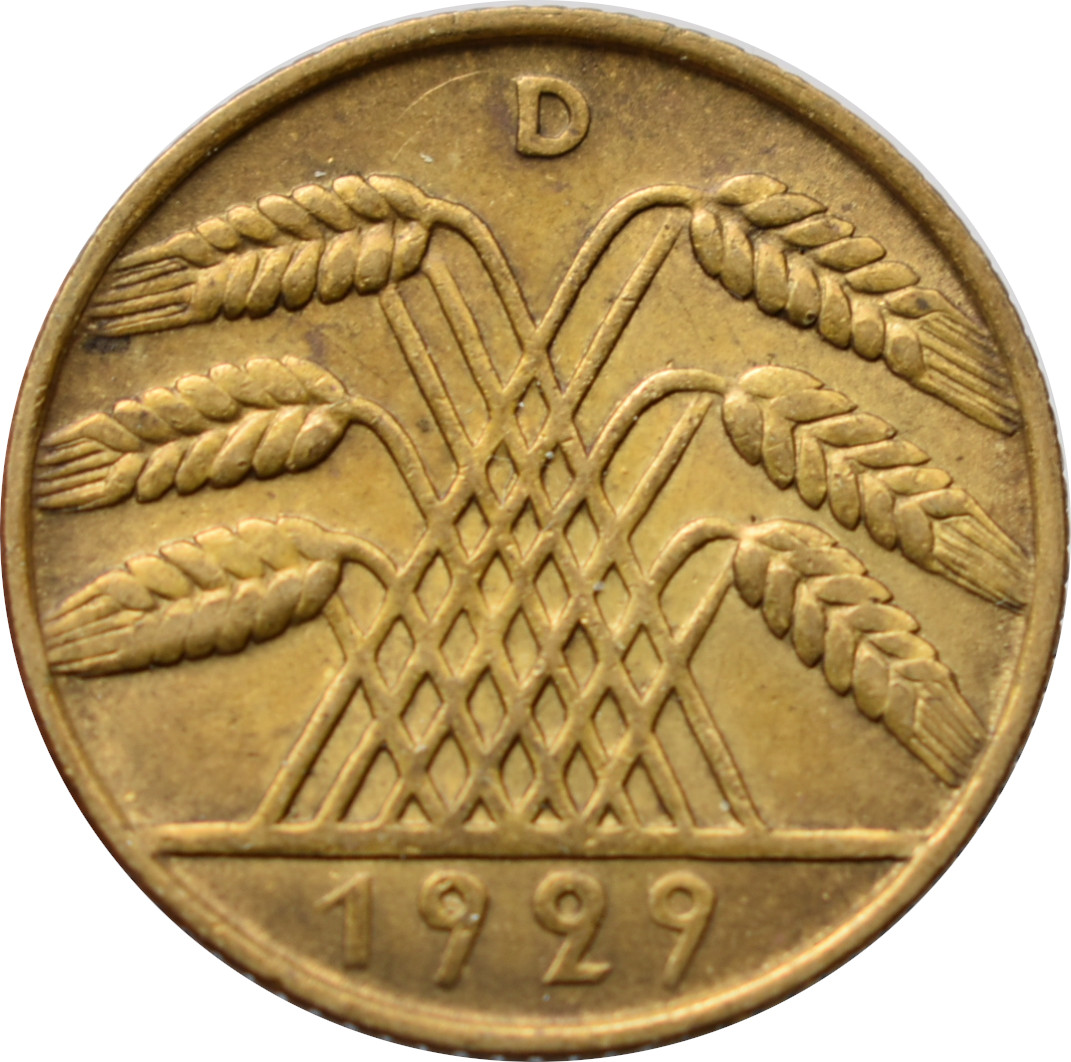 Nemecko - Weimarská republika 10 Reichspfennig 1929 D