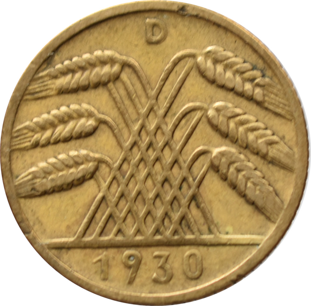 Nemecko - Weimarská republika 10 Reichspfennig 1930 D