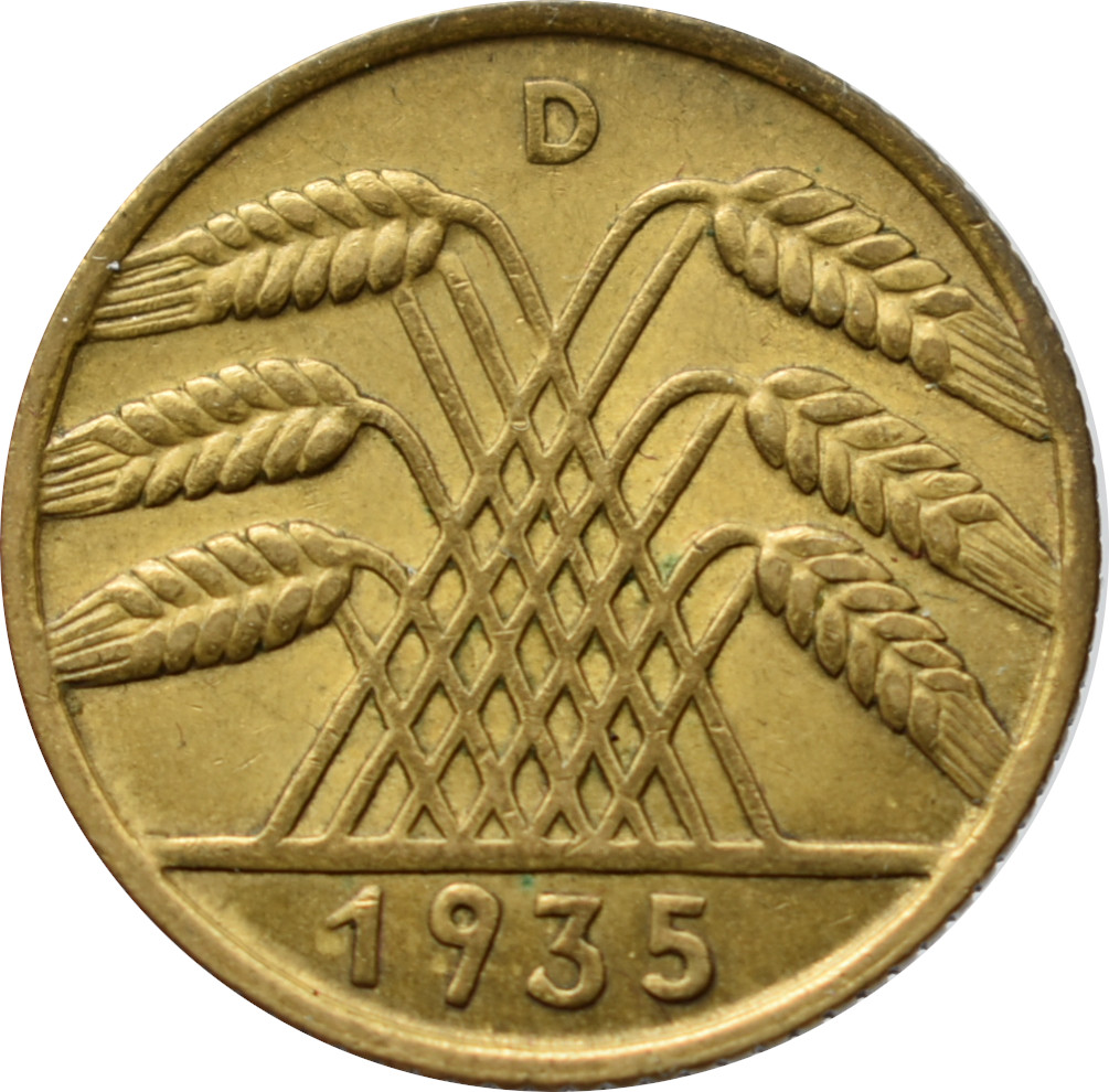 Nemecko - Weimarská republika 10 Reichspfennig 1935 D