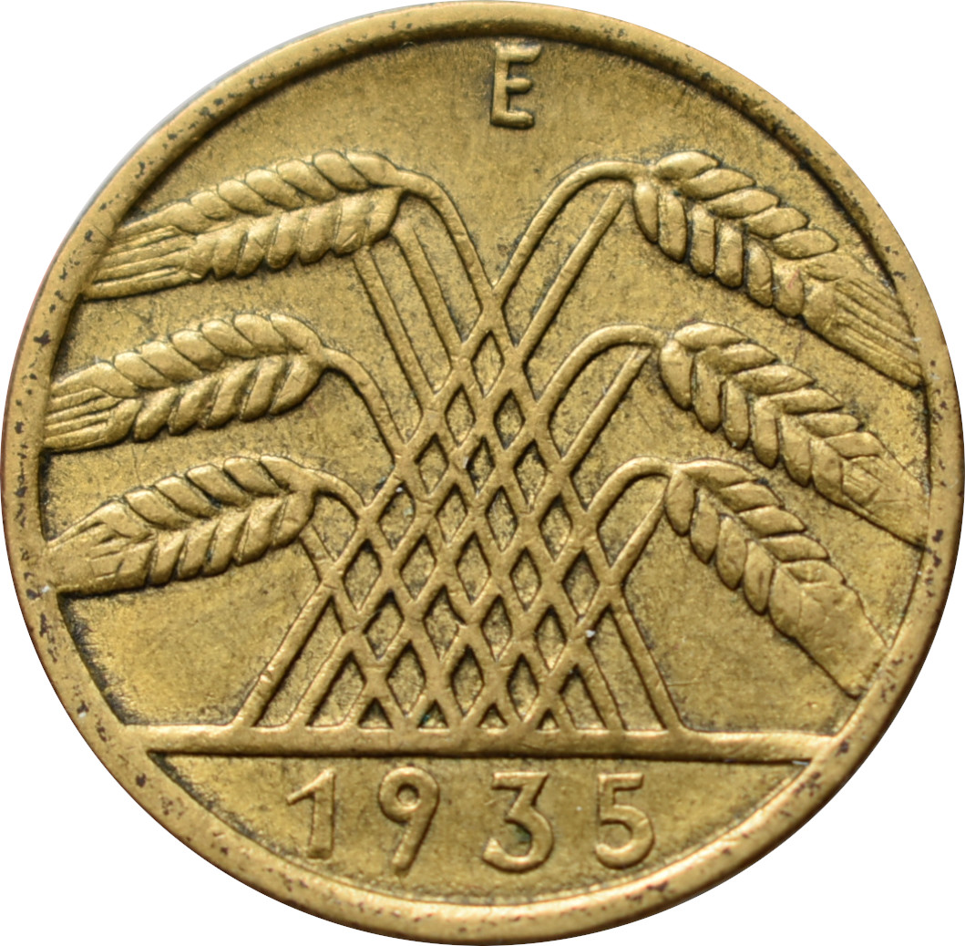 Nemecko - Weimarská republika 10 Reichspfennig 1935 E