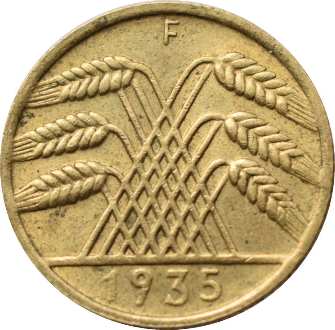 Nemecko - Weimarská republika 10 Reichspfennig 1935 F