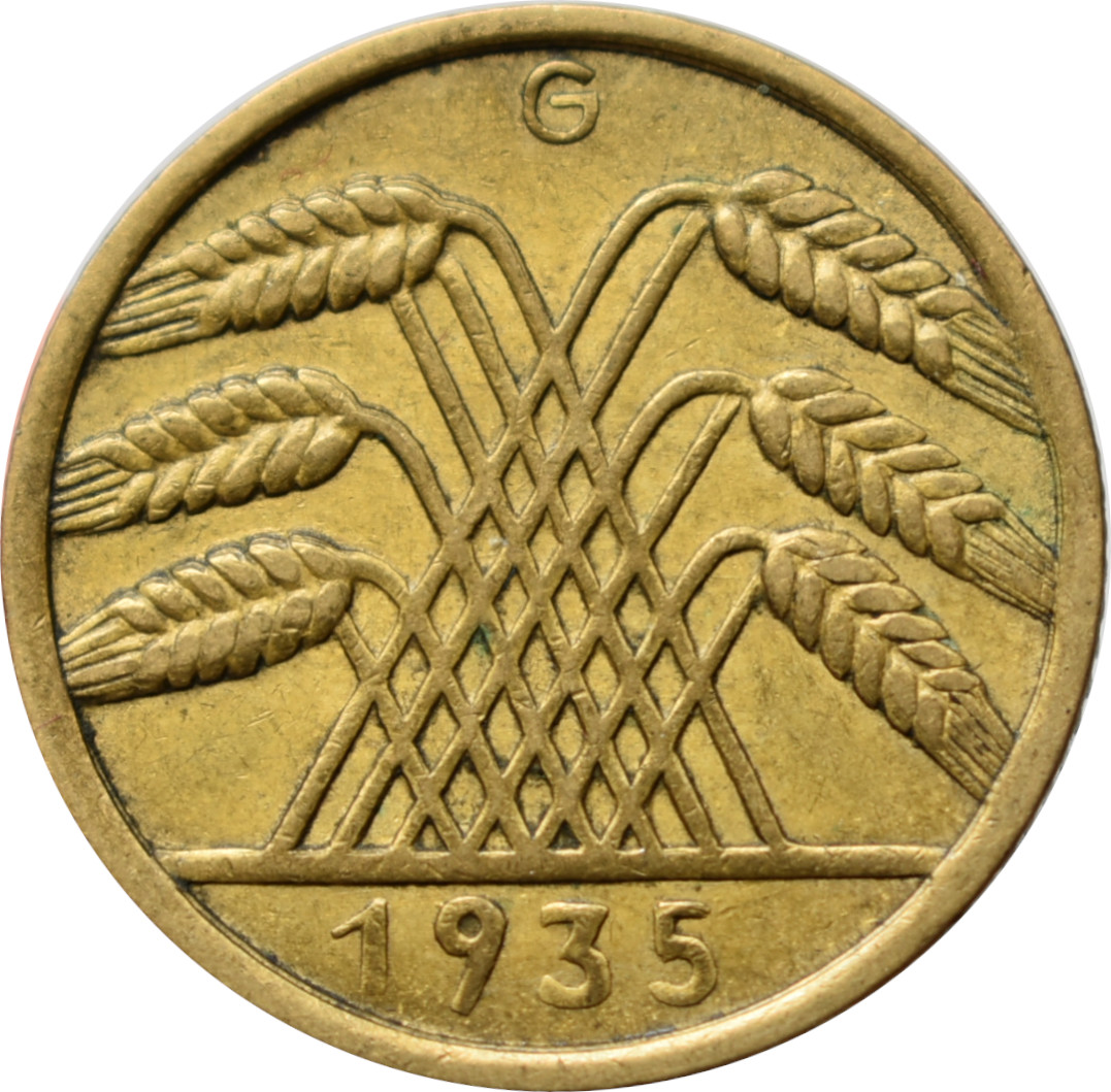 Nemecko - Weimarská republika 10 Reichspfennig 1935 G