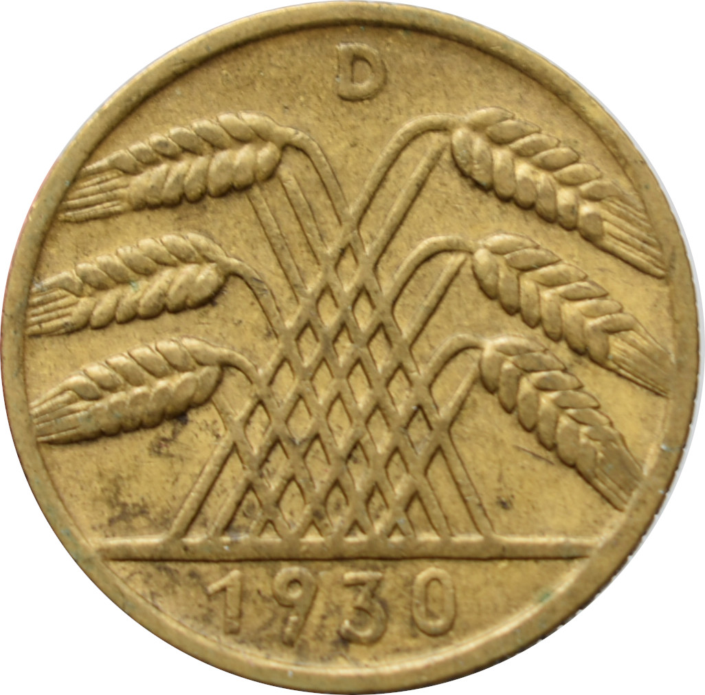 Nemecko - Weimarská republika 10 Reichspfennig 1930 D