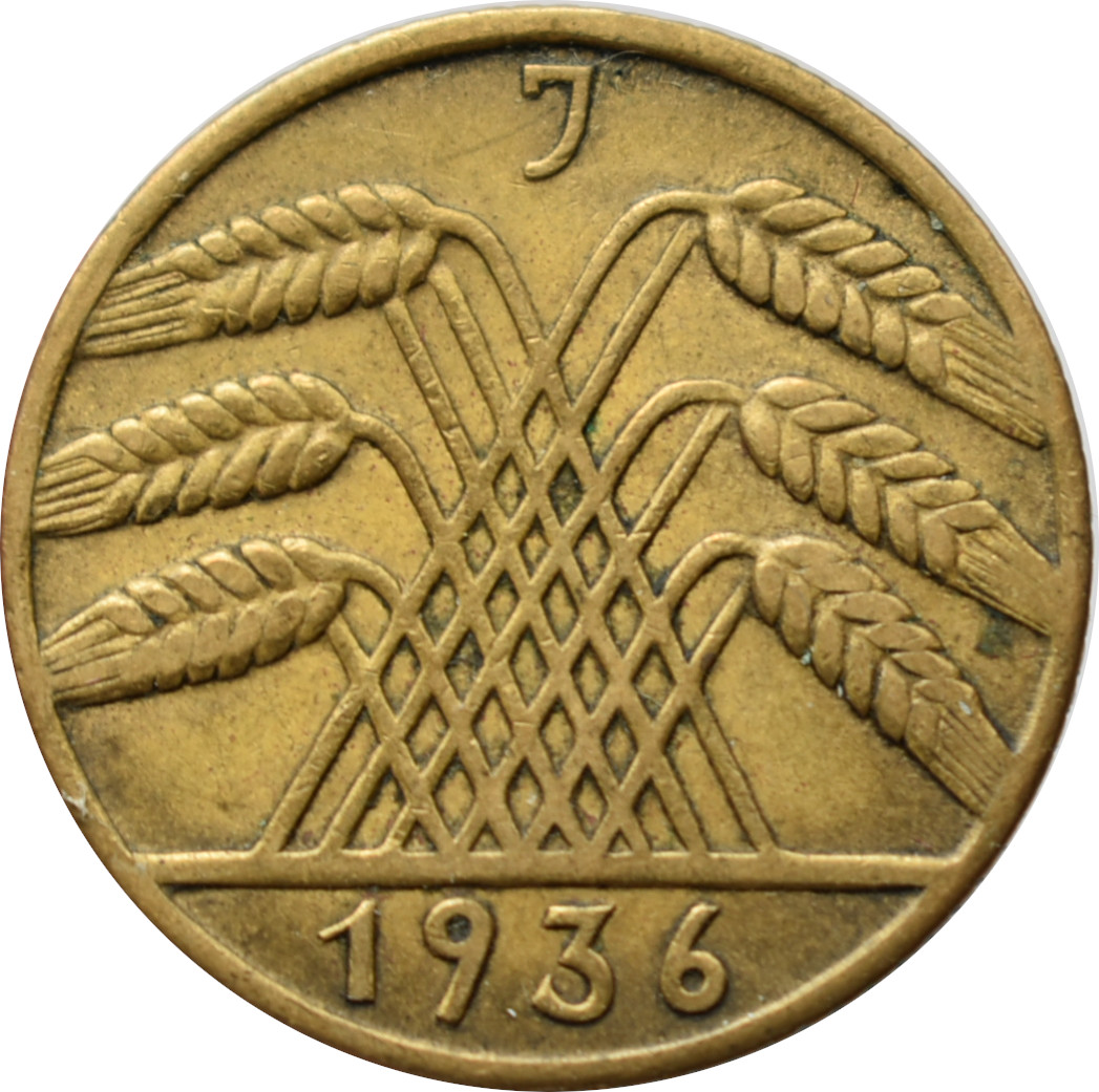 Nemecko - Weimarská republika 10 Reichspfennig 1936 J