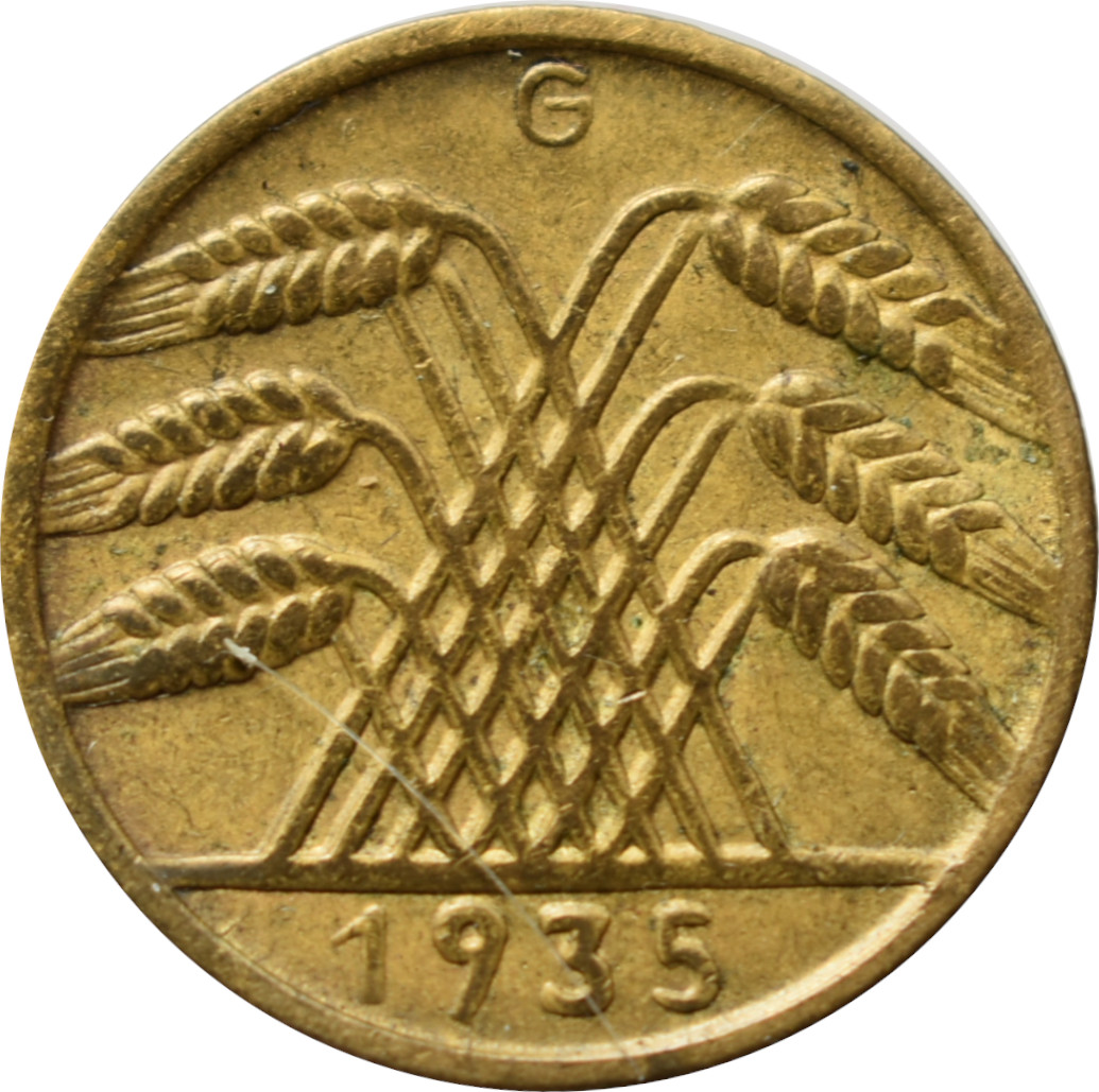 Nemecko - Weimarská republika 10 Reichspfennig 1935 G