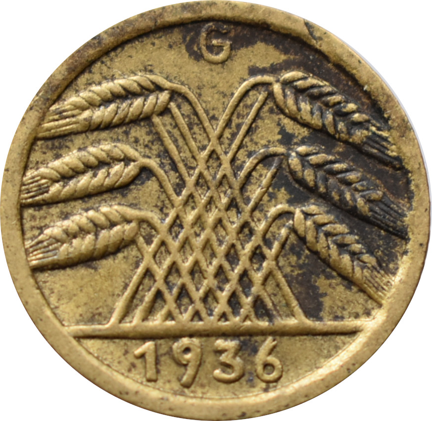 Nemecko - Weimarská republika 5 Reichspfennig 1936 G