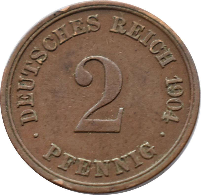 Nemecko - Nemecká ríša 2 Pfennig 1904 F