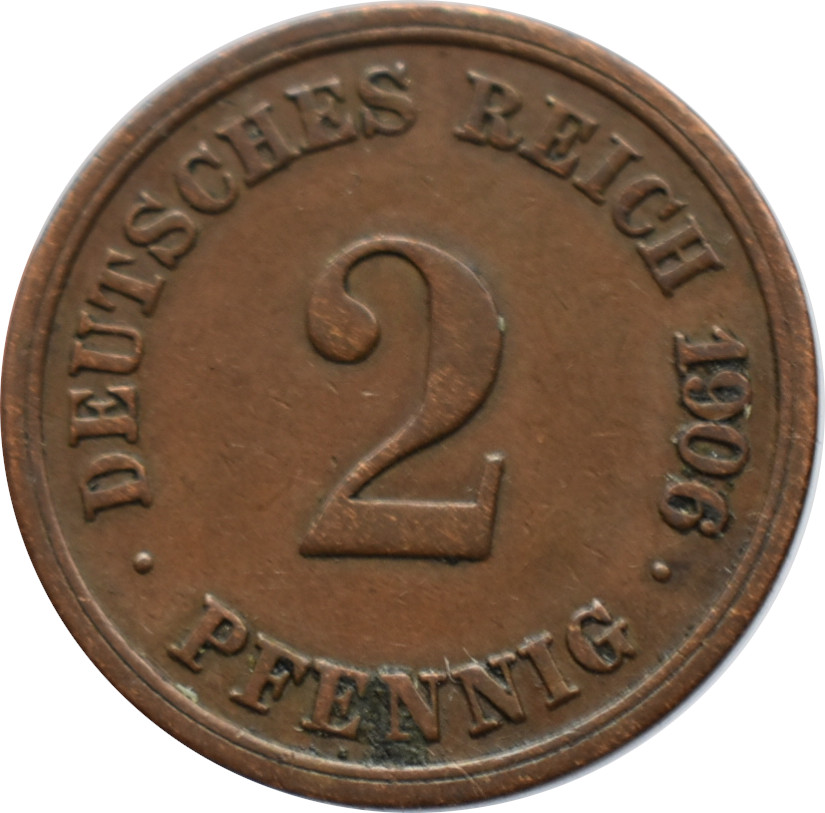 Nemecko - Nemecká ríša 2 Pfennig 1906 F