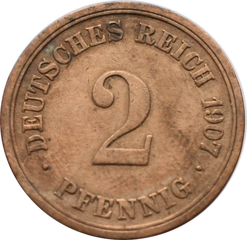 Nemecko - Nemecká ríša 2 Pfennig 1907 F