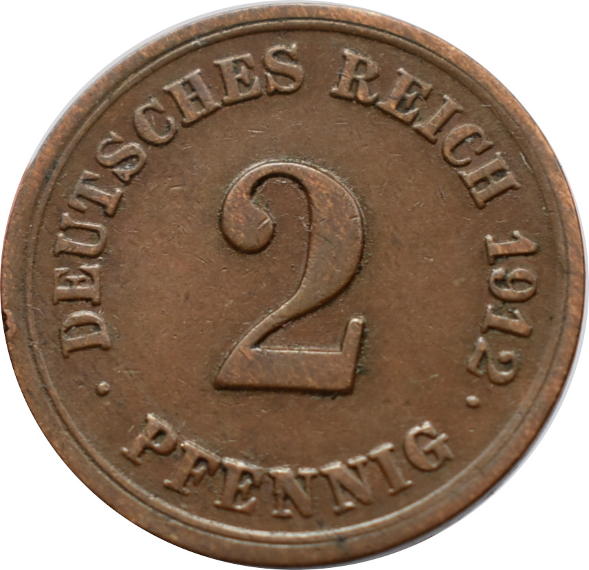 Nemecko - Nemecká ríša 2 Pfennig 1912 F