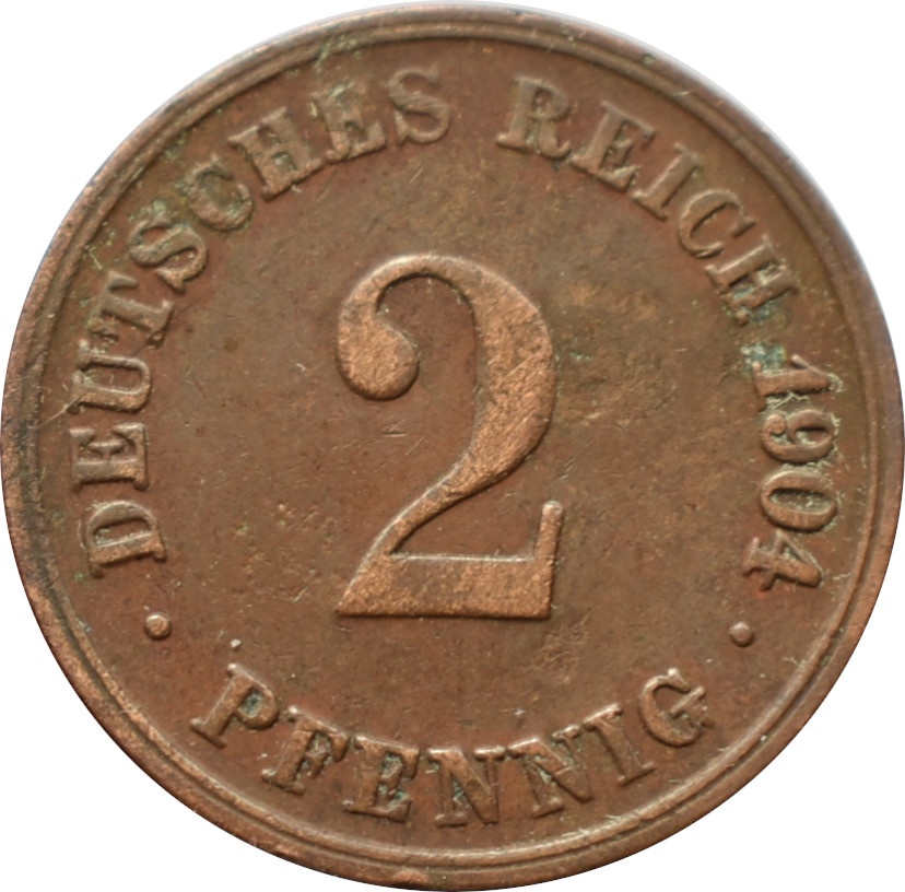 Nemecko - Nemecká ríša 2 Pfennig 1904 D