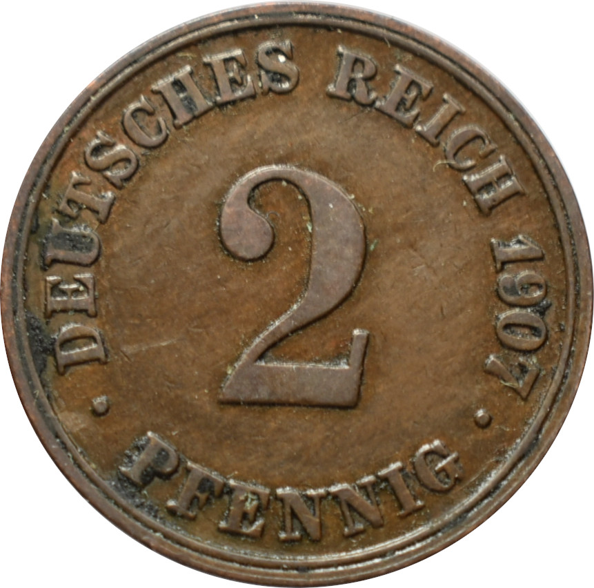 Nemecko - Nemecká ríša 2 Pfennig 1907 D