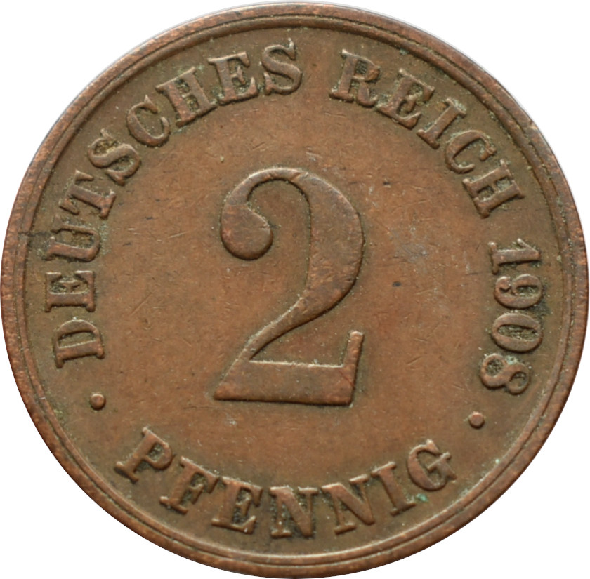 Nemecko - Nemecká ríša 2 Pfennig 1907 D