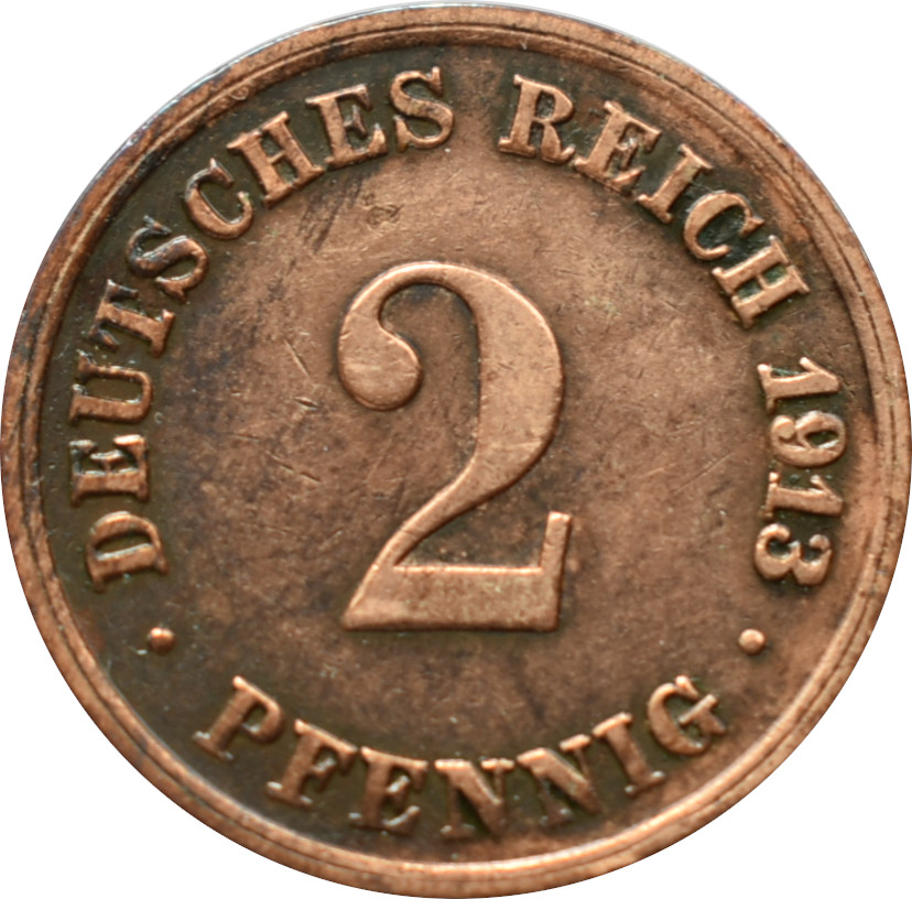 Nemecko - Nemecká ríša 2 Pfennig 1913 D