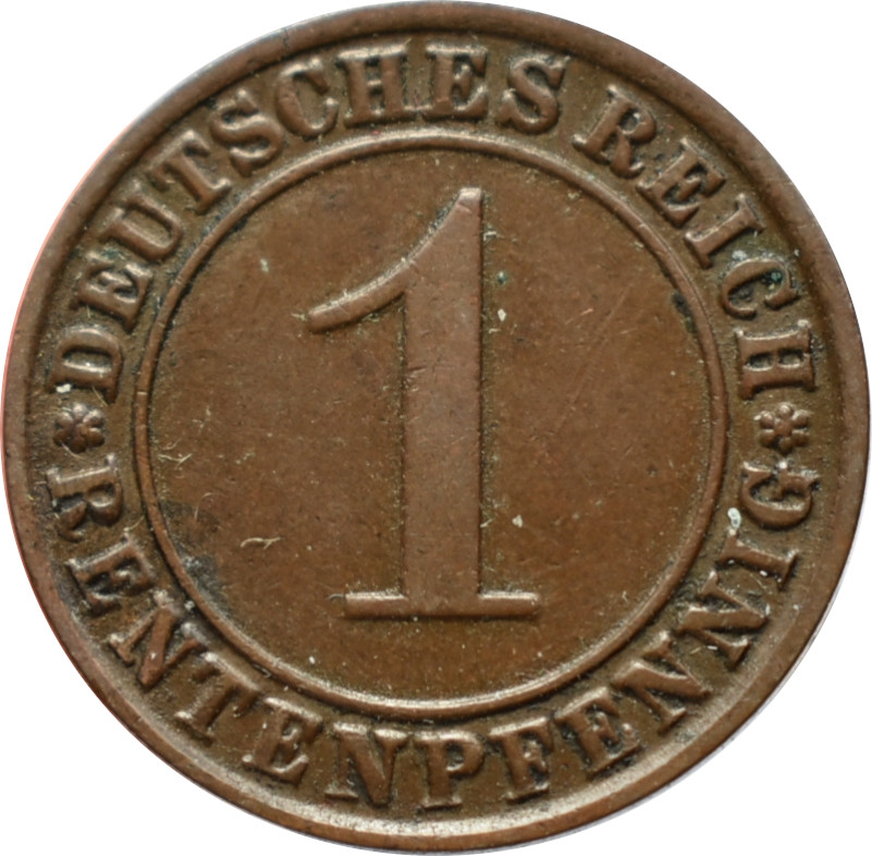 Nemecko - Weimarská republika 1 Rentenpfennig 1923 G