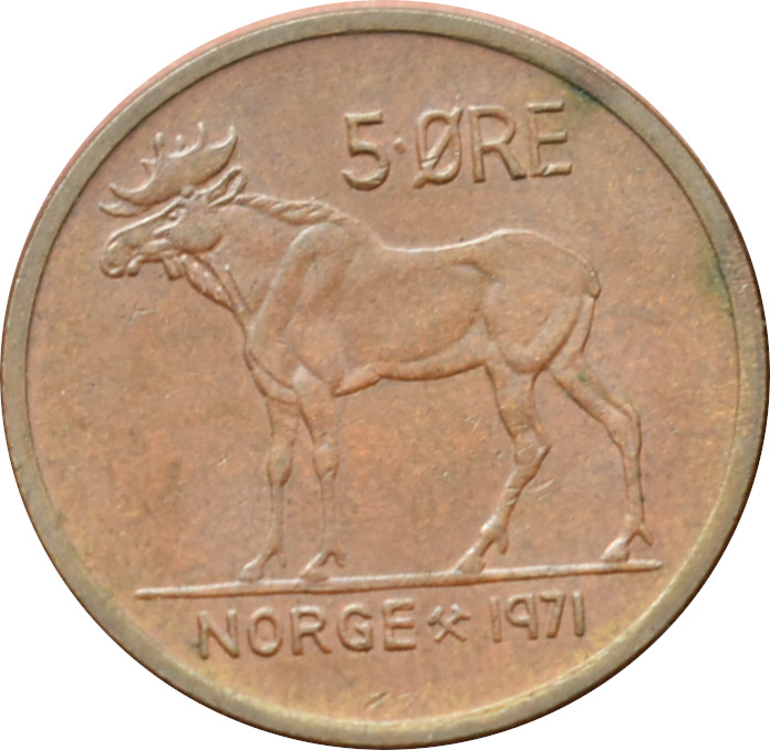 Nórsko 5 Ore 1971