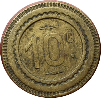 Francúzsko stravný žetón 10 Centimes