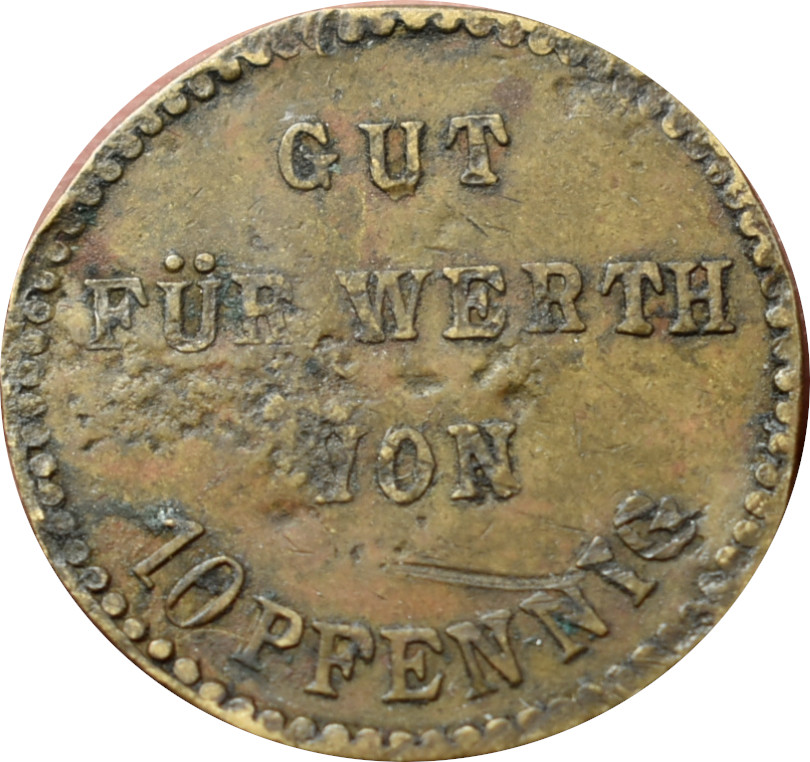 Nemecko žeton 10 Pfennig 11