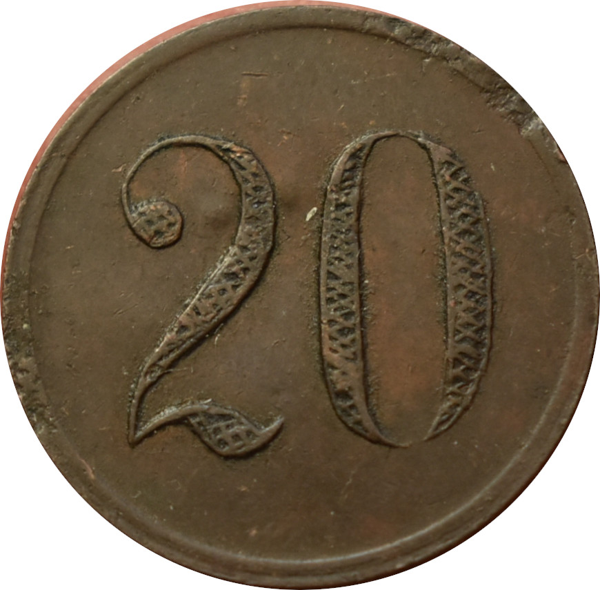 Neznámy žetón 20 F. Rieger