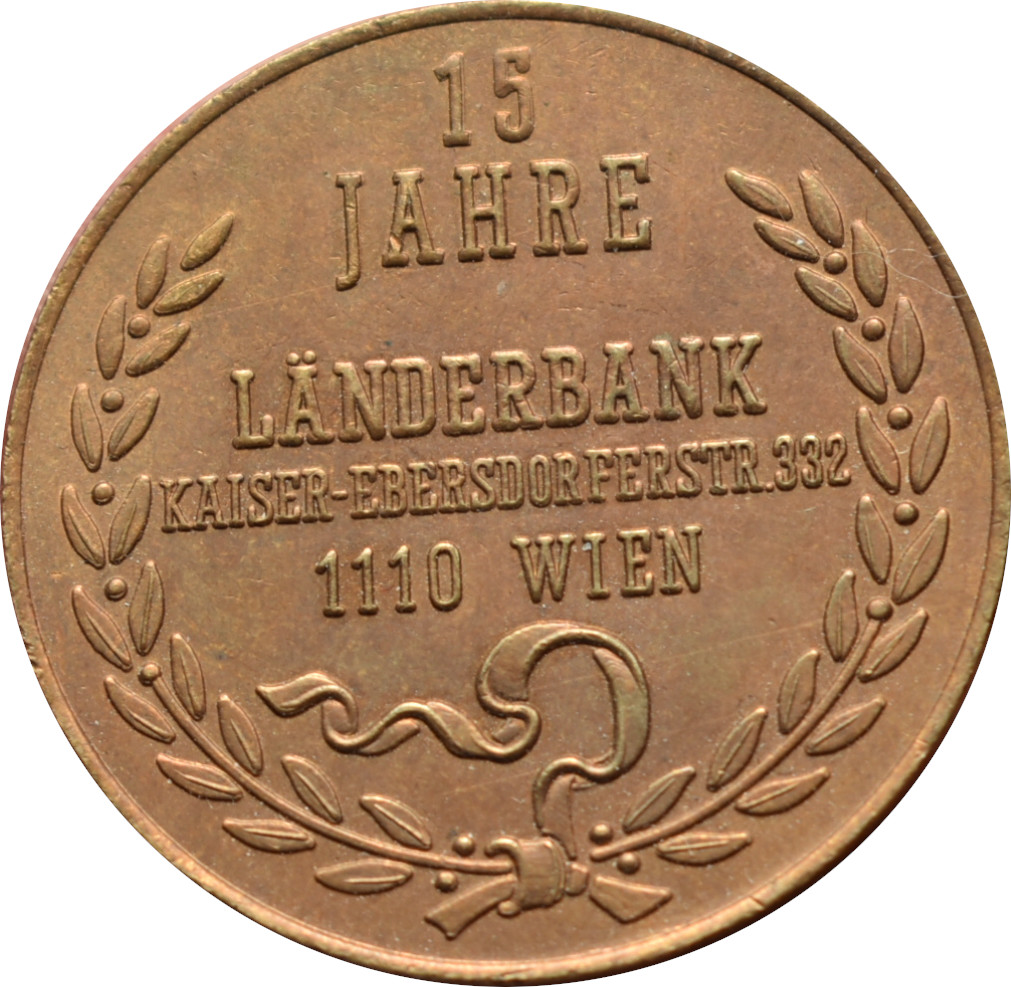 Rakúsko medaila 15 Jahre Länderbank