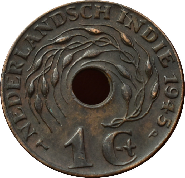 Holandská východná India 1 cent 1945 P