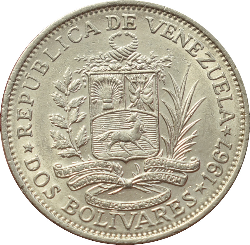 Venezuela 2 Bolivares 1967