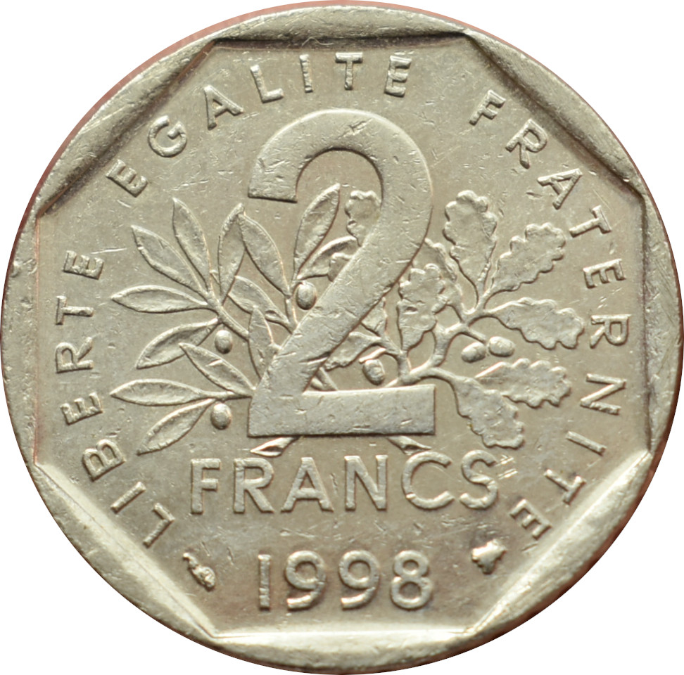 Francúzsko 2 Francs 1998