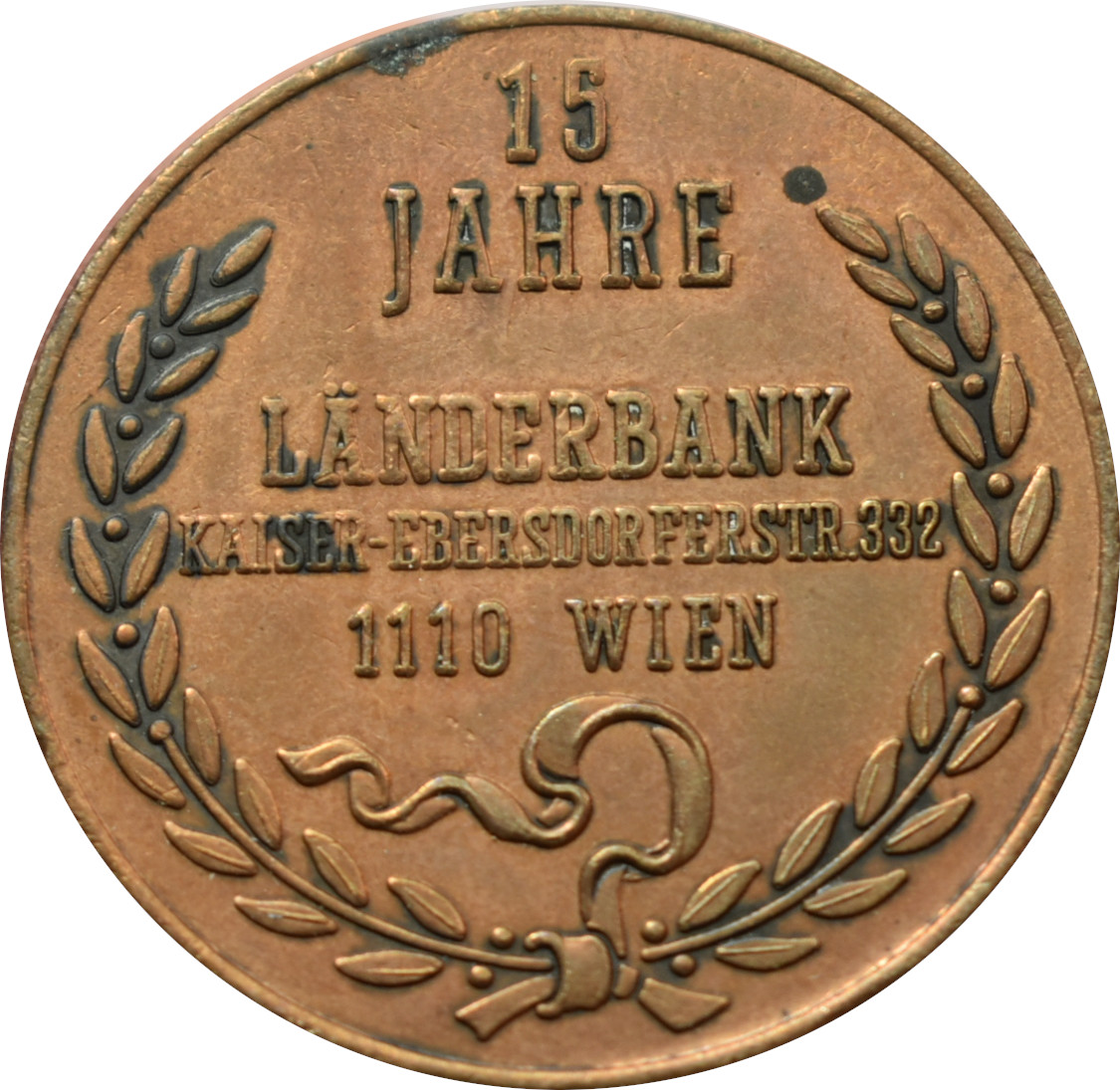Rakúsko medaila 15 Jahre Länderbank