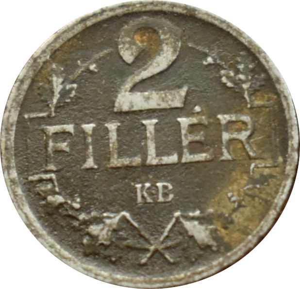F.J. 2 Fillér 1917 K.B nový typ