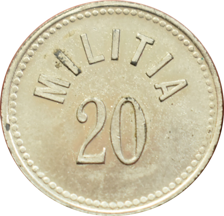 Neznámy žetón MILITIA 20