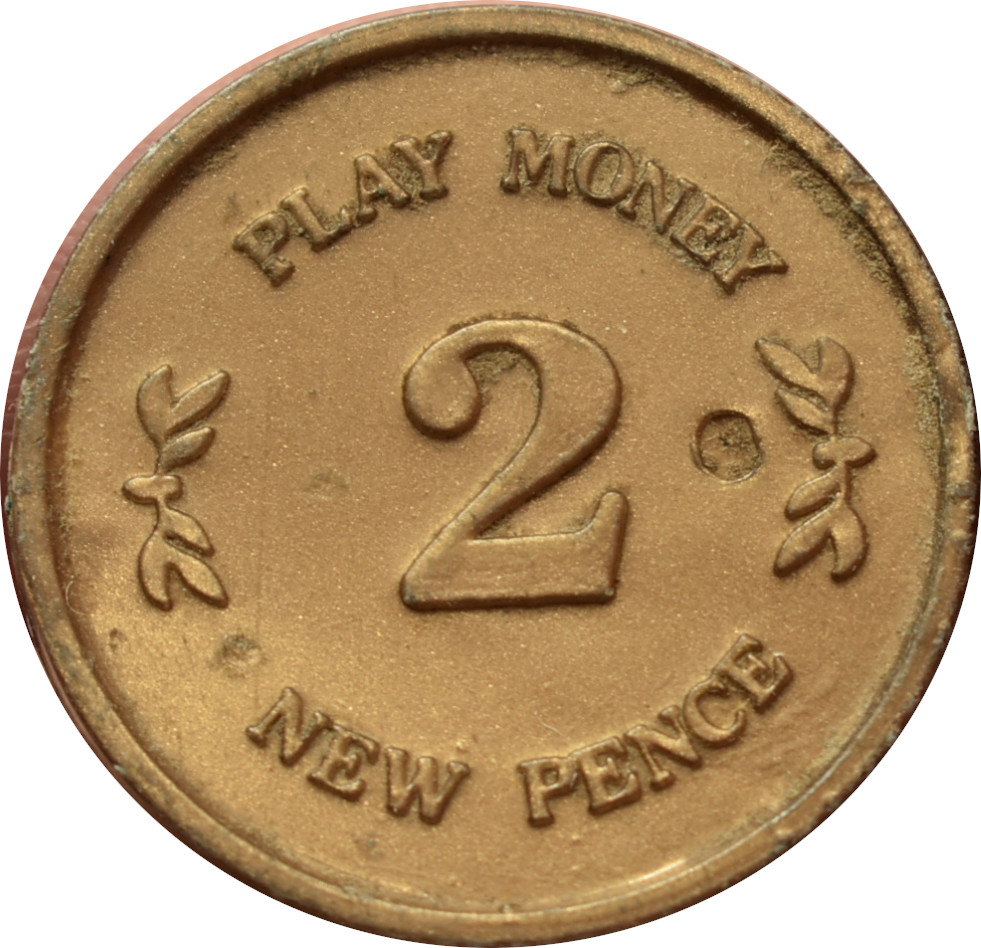 Anglicko 2 New Pence herný žeton